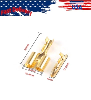 1 Female 2 Male 4.0 Bullet Crimp Terminal Car Electrical Wire Connectors*1 10Set - Image 1 of 4