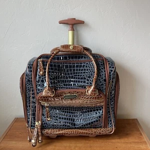 Samantha Brown Vintage Croc Underseater Rolling Travel Bag Blue Carryon Classic - Picture 1 of 15