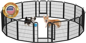 Dog Playpen Outdoor, 32 Inch 16 Panels Dog Pen Indoor Heavy Duty Puppy Exercise - Picture 1 of 9