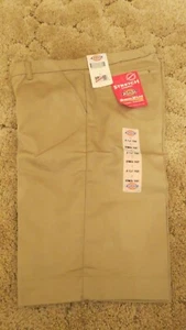 Dickies Girl's School Bermuda Shorts Stretch Uniform KR714KH 11 Khaki 34" x 13" - Picture 1 of 10