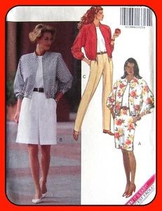 Misses Jrs TOP Jacet GONNA bermuda pantaloncini PANTALONI Butterick 6169 modello cucito - Foto 1 di 4