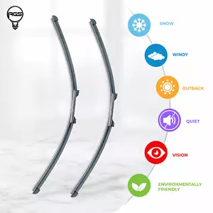 AGS Windscreen Wiper Blade 2x18"For Mini Hatch One 2001 2002 2003 2004 2005 2006 - Picture 1 of 12