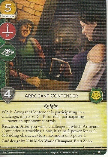 3 x Arrogant Contender AGoT LCG 2.0 Game of Thrones City of Secrets 23 - Image 1 of 1