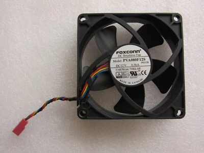 Dell Foxconn PVA080F12S CPU Fan 12V 0.56A 4-Pin 80mm x 20mm 07V0KK - Image 1 of 4