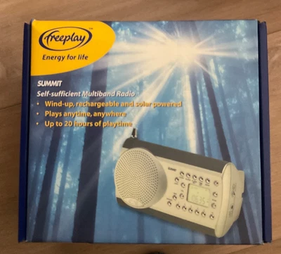 Freeplay Summit Self Powered Radio Wind Up , Solar, Rechargeable New - Image 1 of 4