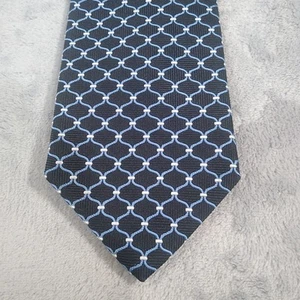 Brooks Brothers Stain Resistant Silk Tie Blue Geometric 60" x 3.625" NWT - Picture 1 of 8