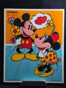 VTG Disney Playskool 190-17 Wooden 7 Piece Mickey & Minnie - Picture 1 of 1