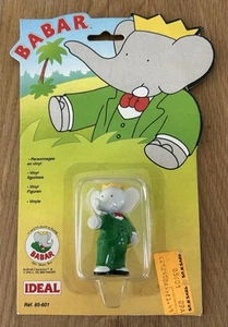 BABAR THE ELEPHANT (KING) - 2" CARDED FIGURE IDEAL FRANCE - 1991 - Picture 1 of 3