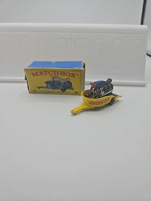 Vintage Matchbox #38 Honda Motorcycle & Trailer ENGLAND 1960s -D19- - Image 1 of 4