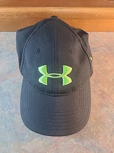Casquette Under Armour noire chapeau respirant coupe extensible golf tennis sport - Photo 1/6