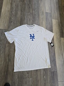 Nike T Shirt Men's Size 2XL Mets Baseball Blue White Polyester Dri Fit - Picture 1 of 4