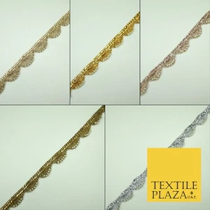 5 FARBEN Gold Silber Perlen Swag Borte Bordüre Indisch Ethno Pankhi Jakobsmuschel - Bild 1 von 11