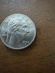 25 Cents 2024 Mispaling “God” And Behind Quarter The Letters Are To Close the H - Picture 1 of 6