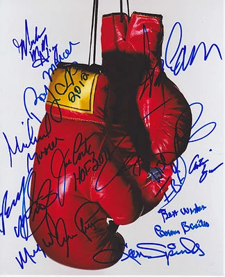 TARVER SPINKS NORRIS 12 Boxing Champs Autograph Signed 8x10 Picture Photo PSA - Image 1 of 2