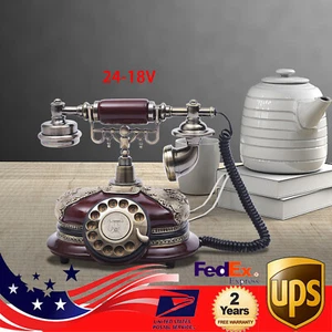Vintage Telefon Obrotowy wiktoriański styl lat 60. Biurko Tarcza Telefon USA STOCK - Zdjęcie 1 z 11