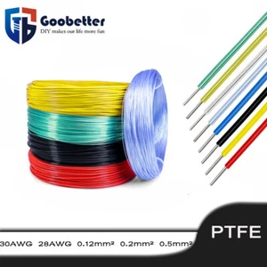 Single Core Silver Plated Copper Wire PTFE Insulated Cable 30AWG/28AWG~0.5mm² - Picture 1 of 10