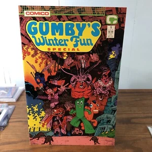 Gumby's Winter Fun Special #1 By Arthur Adams Pokey Santa Claus Comico 1988 NM - Picture 1 of 10