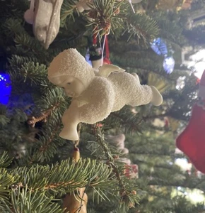 Snowbabies Dept 56, Ornament- Baby With Trumpet - Picture 1 of 8