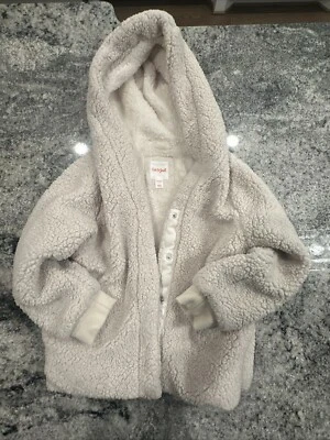 Cat & Jack Youth Girls Jacket S 6-6x Cream  Sherpa Lined  Coat - Image 1 of 3