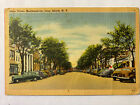 1948 SOUTHAMPTON NY Main Street Linen Postcard Old Cars Long Island New York