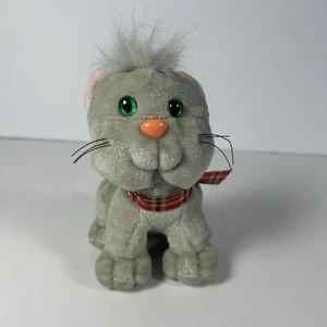 Peluche Kennel Kittee Kuddlee Baby Kitty gatto nastro blu Tara giocattolo grigio occhi verdi - Foto 1 di 8