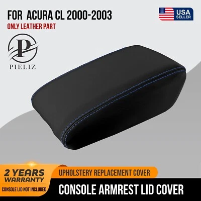 Tapa de consola cubierta de reposabrazos de cuero para Acura CL 2000-2003 punto azul Foto 1 de 4