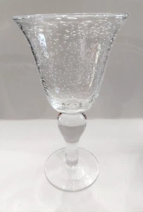 NEW ARTLAND CLEAR SEEDED BUBBLE WINE WATER GLASS GOBLET 14 oz. - Picture 1 of 4