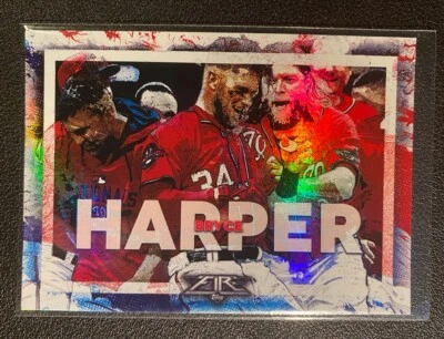 2017 Topps Fire Bryce Harper Walk It Off #WO-15 (Plus 3 Extra Cards) - Image 1 of 3