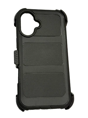 Funda Resistente para iPhone 16 Plus Negra Goma Doble Capa Foto 1 de 3