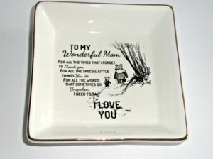 Joycuff To My Wonderful Mom Ceramic Trinket Jewelry Dish Winnie the Pooh - Picture 1 of 3