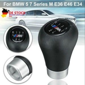 Leva del cambio con pomello cambio a 5 marce per BMW 5 Serie 7 M E36 E46 E34 ner - Foto 1 di 6