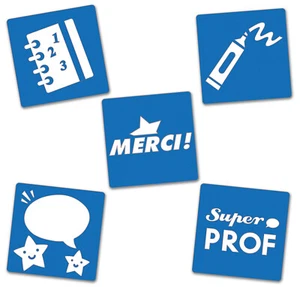 Stencils Gift Teacher 10 X 10 Cm 5 Pieces - Picture 1 of 1