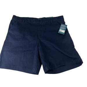 Jag Maddie Womans Navy Blue Mid Rise Soft & comfortable Shorts Size 18W - Picture 1 of 10