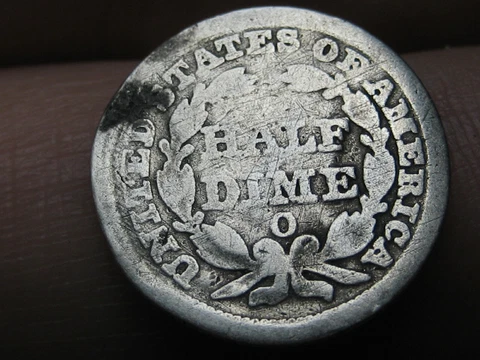 1852 O Seated Liberty Half Dime- Semi Key Date Cover