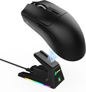 ATTACK SHARK X1 49g SUPERLIGHT Mouse with Magnetic Charging Dock, PixArt PAW3395 - Picture 1 of 12