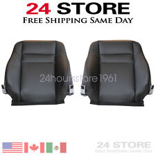 For 2003 2004-2007 Honda Accord Leather Seat Cover Driver & Passenger Top Black