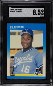 1987 Fleer -  Glossy #369 Bo Jackson SGC 8.5