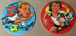 RUMMENIGGE / BONHOF Trading CARDS Caricatures 1981 SOCCER German LEGENDS - Picture 1 of 3