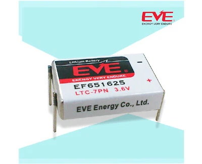 2* 3.6V Battery EF651625 LTC-7PN for Gas Water Heat Meter Printing Machine RTC - Image 1 of 4