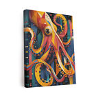 Octopus Abtract Minimalist Design 1 Canvas Wall Art Prints Pictures