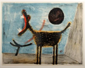 Howling Dog Art Print – Rufino Tamayo 1931 Surrealist Mexican Modernism - Picture 1 of 2