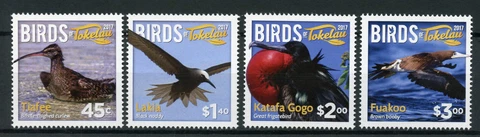 Tokelau 2017 MNH Birds 4v Set Curlew Noddy Frigatebird Booby Bird Stamps Cover