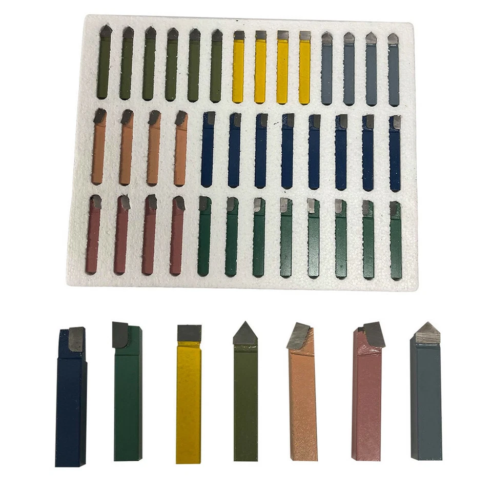 1/4 «ТВЕРДОСПЛАВНЫЙ НАКОНЕЧНИК ИНСТРУМЕНТ БИТЫ ТОКАРНЫЙ СТАНОК ИНСТРУМЕНТЫ 38 ШТ НАБОР C6 AR, AL, BR, BL, C, E, D - Изображение 1 из 3