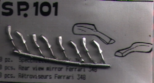ACCESSORI 1/43 RETROVISORI TIPO FERRARI 348 TRON SP101 - Immagine 1 di 1