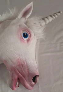 Máscara de unicornio Disfraz de Halloween Decoraciones de fiesta Accesorios Máscara de disfraces - Imagen 1 de 6