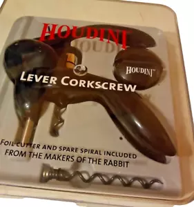 Metrokane Houdini Lever Corkscrew Foil Cutter Spare Spiral Black - Picture 1 of 4