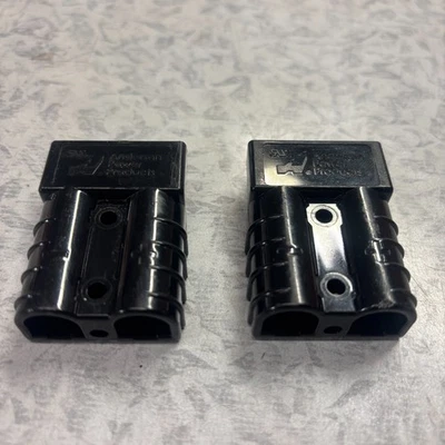 2PCS Anderson Power Products SB 50A 600V Power Connector BLACK - Image 1 of 4