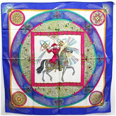 HERMES Silk Scarf Carre 90 "FEUX DARTIFICE" Fireworks Multicolor | - Image 1 of 3