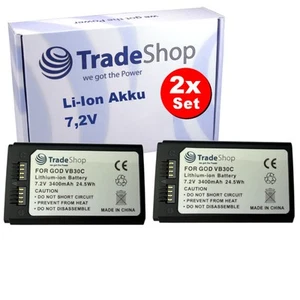 2x Batterie Li-Ion 7,2V 3400mAh USB-C pour Godox V1 Pro-S, V1 Pro-C remplace VB30 - Photo 1/5
