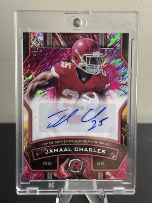 2025 Topps Resurgence Jamaal Charles /10 Auto Pink Refractor #RS-JCH - Image 1 of 2